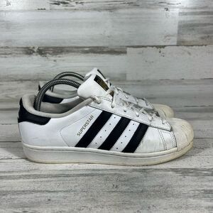 Adidas Superstar‎ Men's Sneakers Shoes White Leather Low Top Casual 3 Stripes US